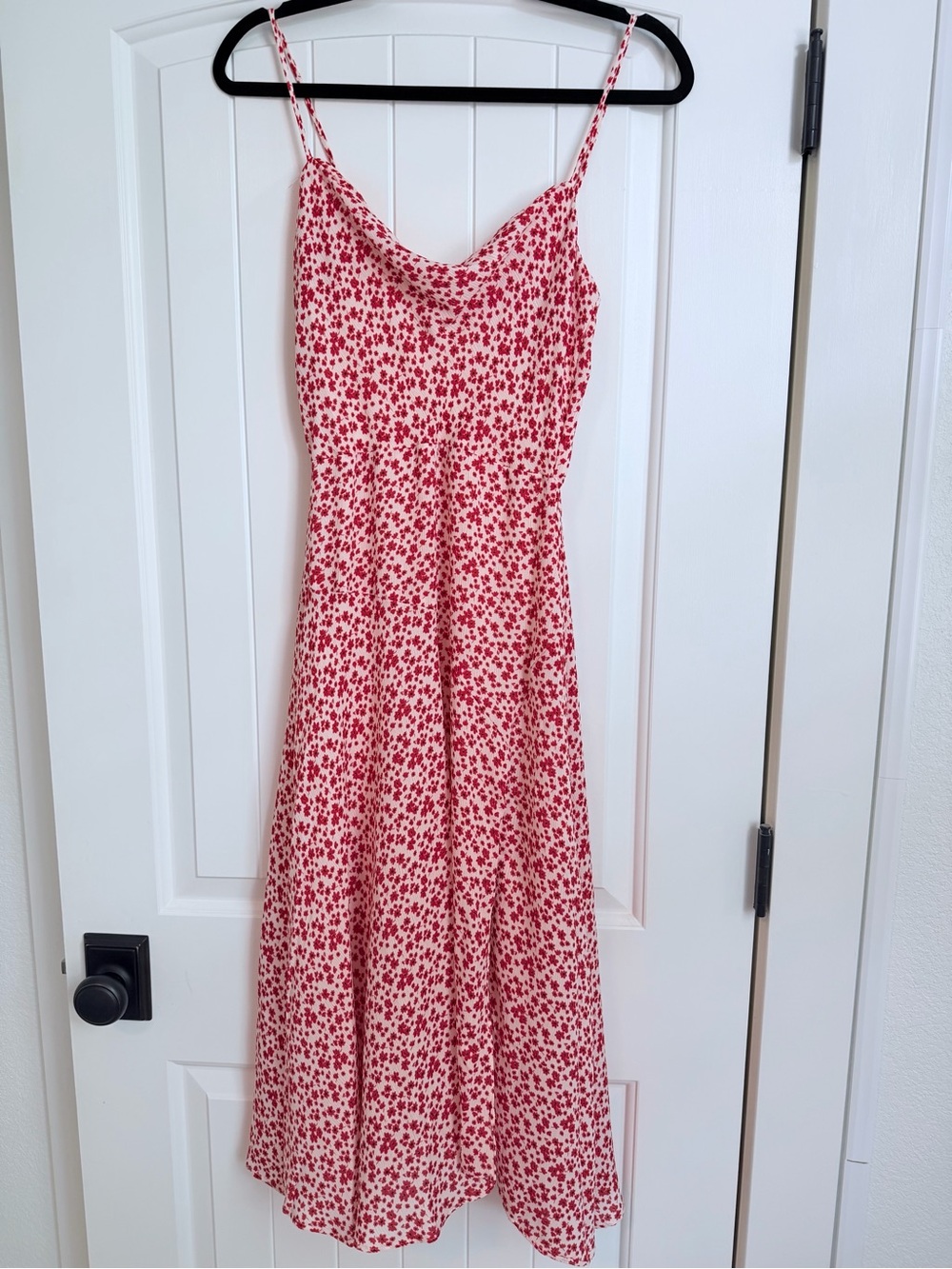 NWT All in Favor Pink and Red Floral Midi Slip Dress
